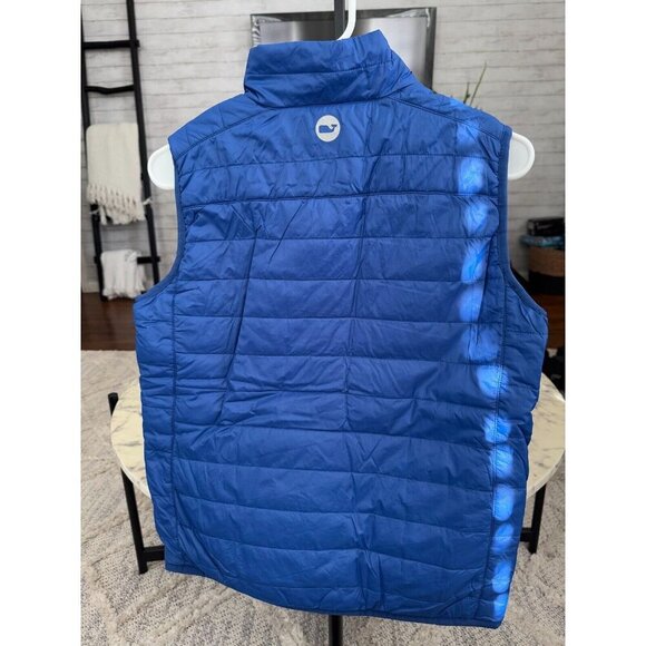 Vineyard Vines Blue Performance Weekend Puffer Vest boys Size Large - Picture 2 of 8